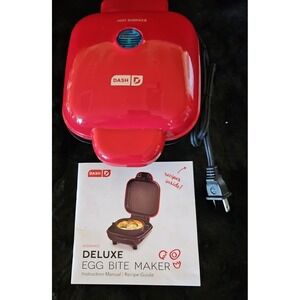 Dash  Egg‎ Bite Maker With 4 Silicone Mold Red Color